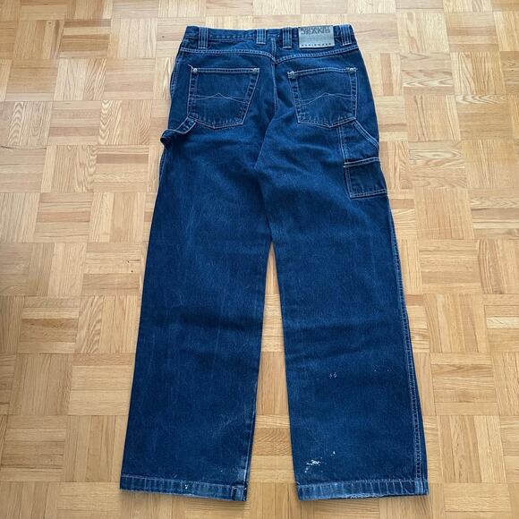 Vintage y2k Exhaust Jeans Denim Carpenter Pants Wide Leg Baggy Size 34 x 32 - Picture 1 of 9